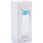 Пляшка для води XD Modo з трубочкою блакитна P436.045